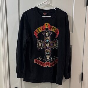 Black Graphic Kids Long Sleeve Shirt